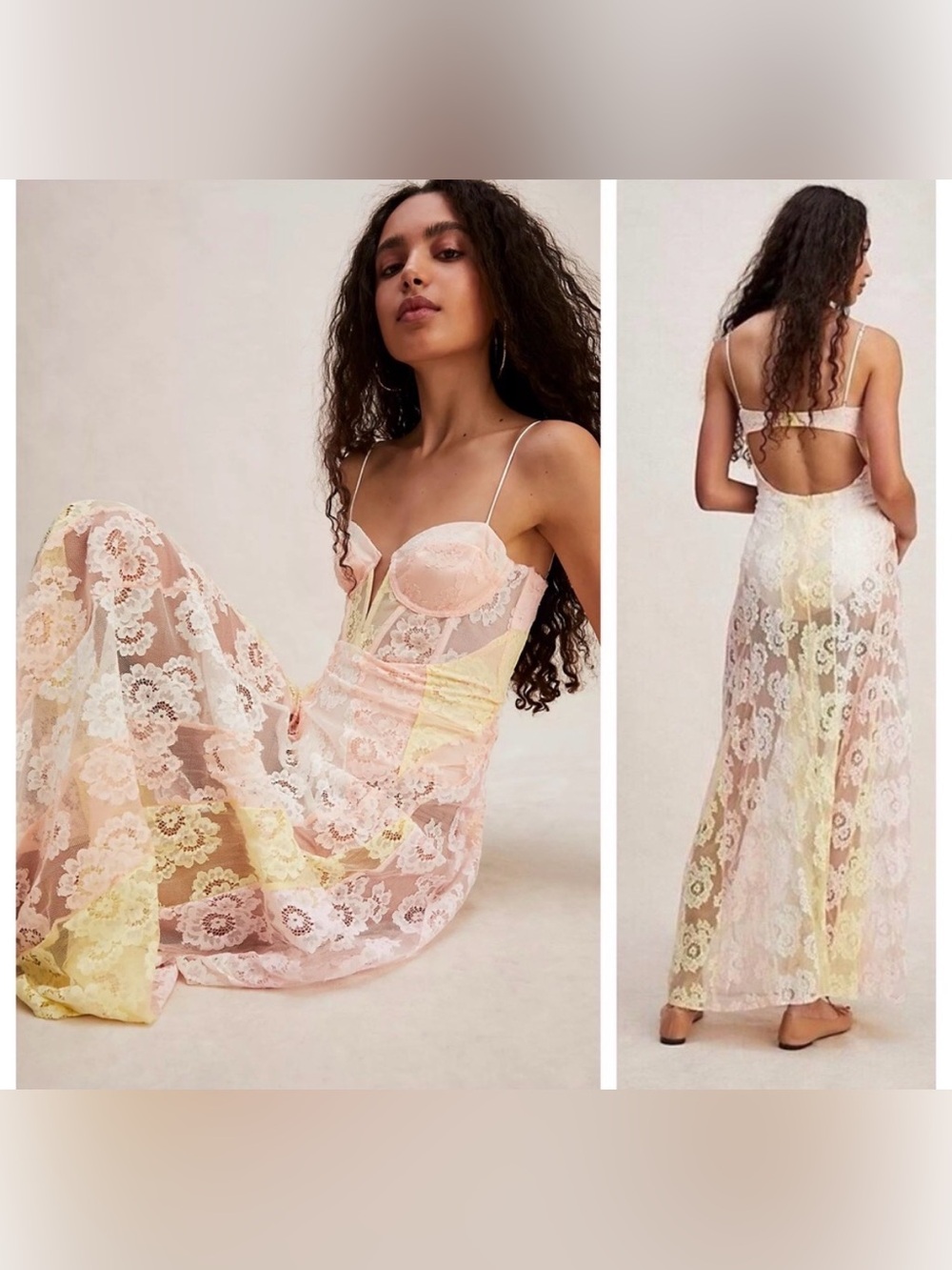 For Love and Lemons Blossom Floral Lace Maxi - Picture 2 of 6